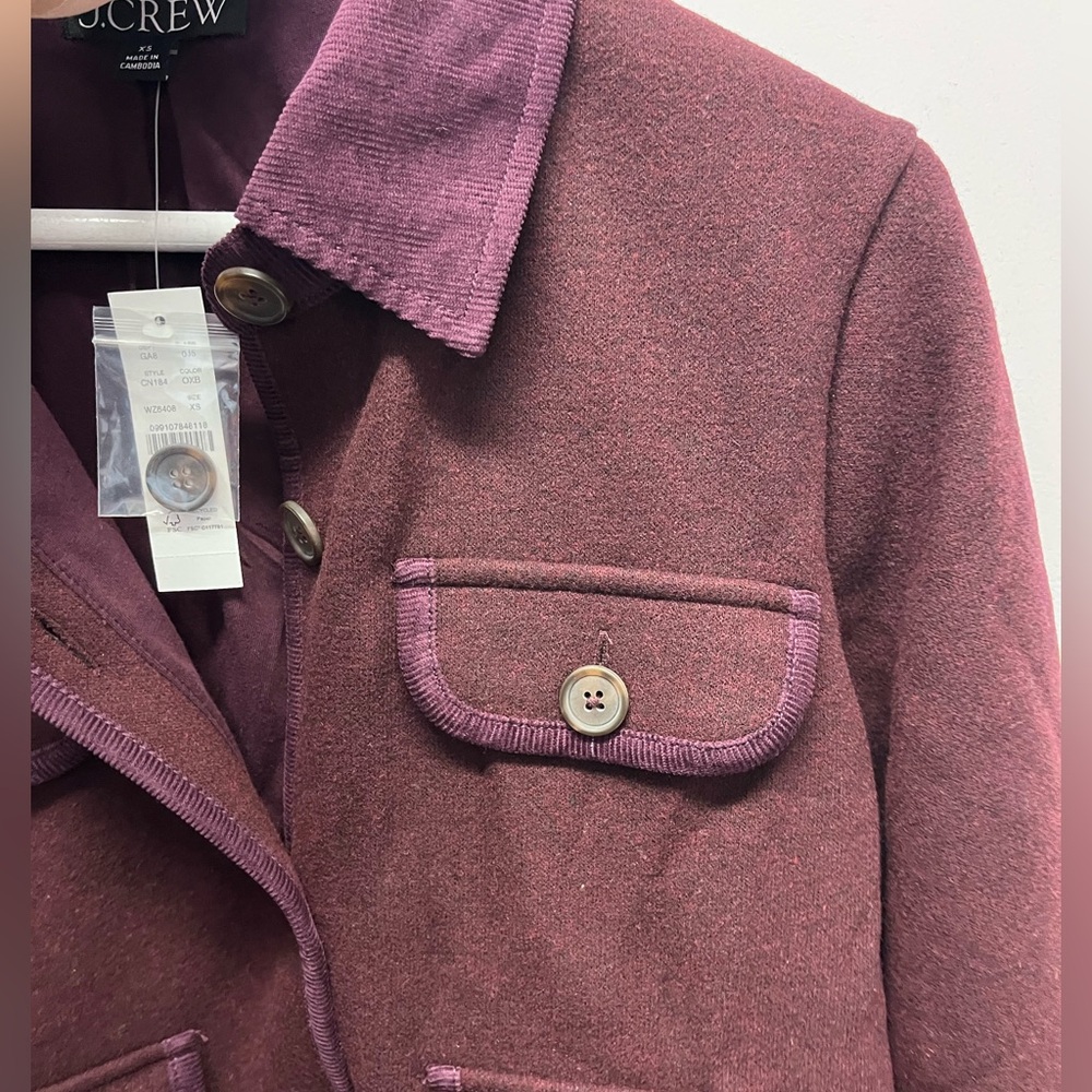 J. Crew Women's Oxblood Knit Jacket with Wool Blend - Picture 6 of 9